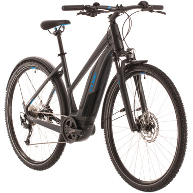 Bicicletta Ibrida Elettrica CUBE NATURE HYBRID ONE 400 ALLROAD TRAPEZ Donna Nero 2020 0